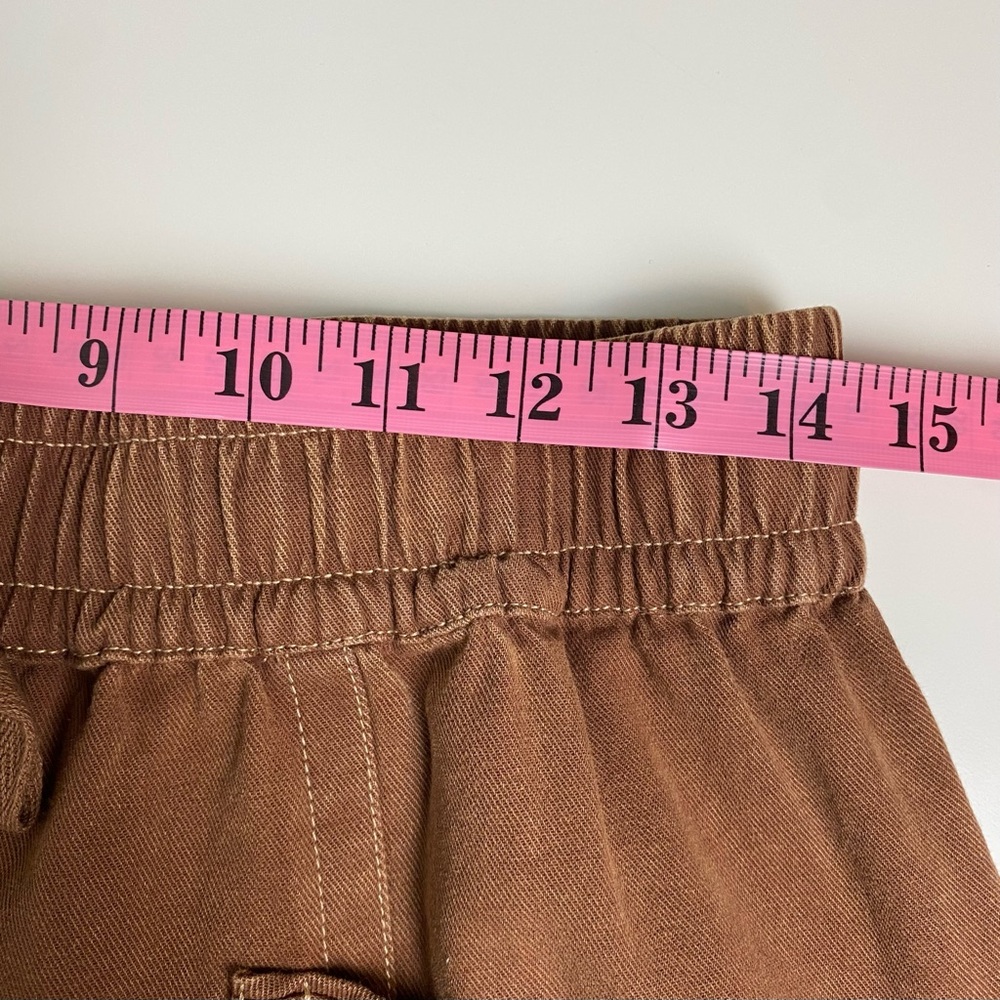 FINAL SALE 🎈🎈Mittoshop Mineral Wash Wide Leg Elastic Waist Twill Pants - Picture 9 of 13